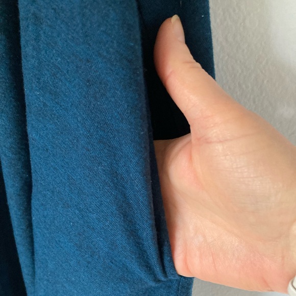 Ann Taylor LOFT Sleeveless Knee Length Shift Dress Size S Blue Exposed Zipper - Picture 4 of 7